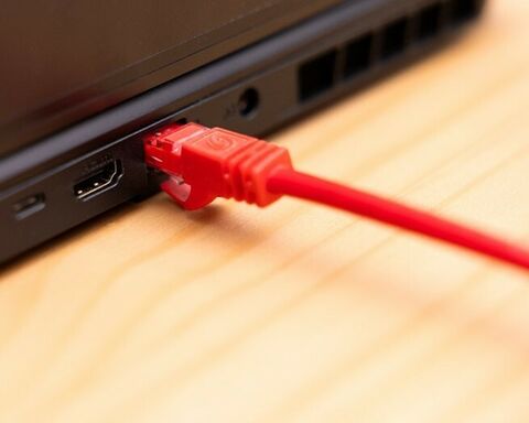 Ethernet interface port on laptop Fig1