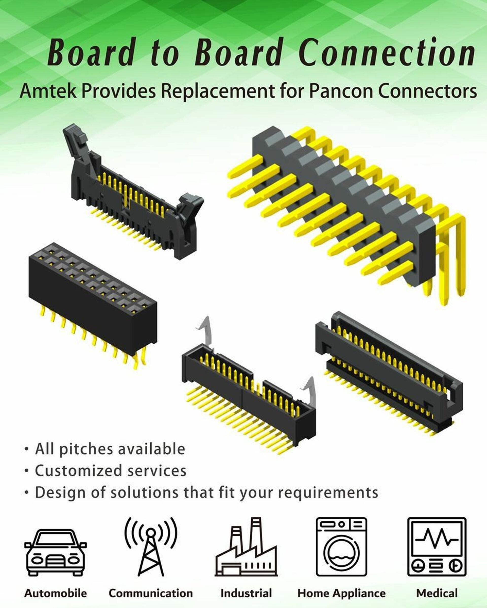 Amtek board to board connectors