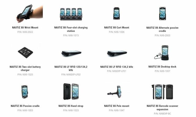 Handheld Nautiz X6 accessories