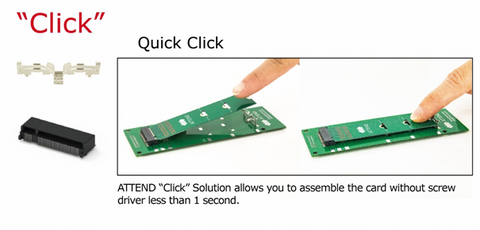Attend m2 connector click