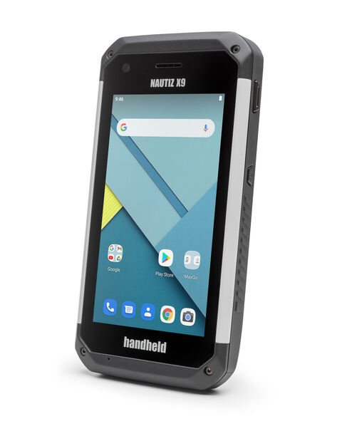 Handheld nautiz X9 handheld rugged facing left aer